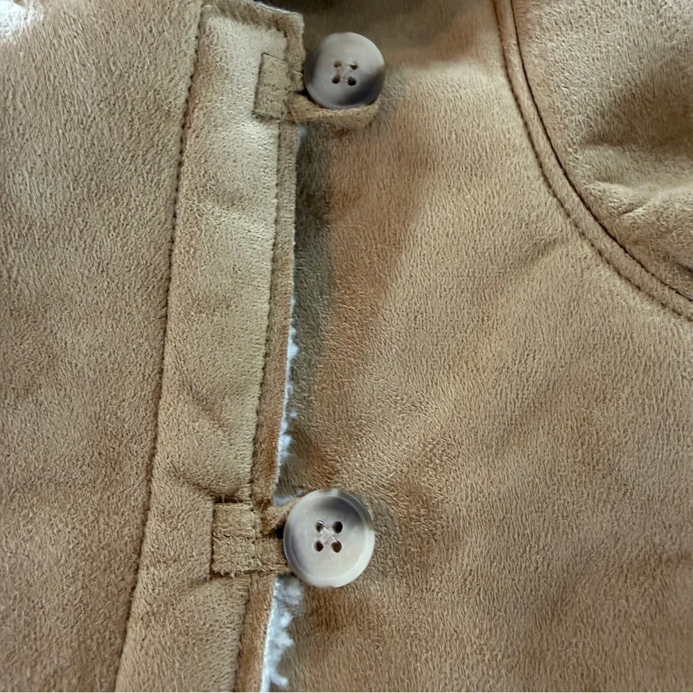 Baby Gap Brown Faux Suede Sherpa Bunting Snow Suit Size 6-12 Months